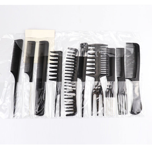 Ensemble de 10 peignes à cheveux professionnels pour <span class=keywords><strong>la</strong></span> coiffure, vente en gros, salon de beauté, logo personnalisé, manche en plastique, peigne à cheveux plat bouclé pour <span class=keywords><strong>la</strong></span> maison - Product Image 6