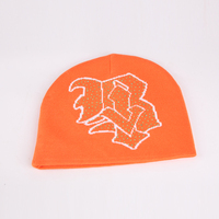 Bonnet d'hiver chaud unisexe en tricot gaufré avec logo brodé, style hip-hop, pour l'extérieur, vente en gros personnalisée