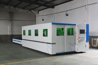 Machine de découpe laser à fibre optique, avec couvercle de protection et table de échange