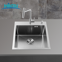 Évier double en acier inoxydable 304 fait main, moderne, pour comptoir de cuisine, noir diamant, nano antibactérien, usage commercial, garantie 5 ans