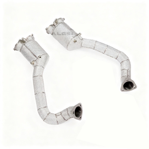 High Flow SS304 Downpipe <strong>Exhaust</strong> with Thermal Insulation Hood Protective <strong>Sleeve</strong> for Porsche 718 GTS 4.0 2018-23 - Product Image 1