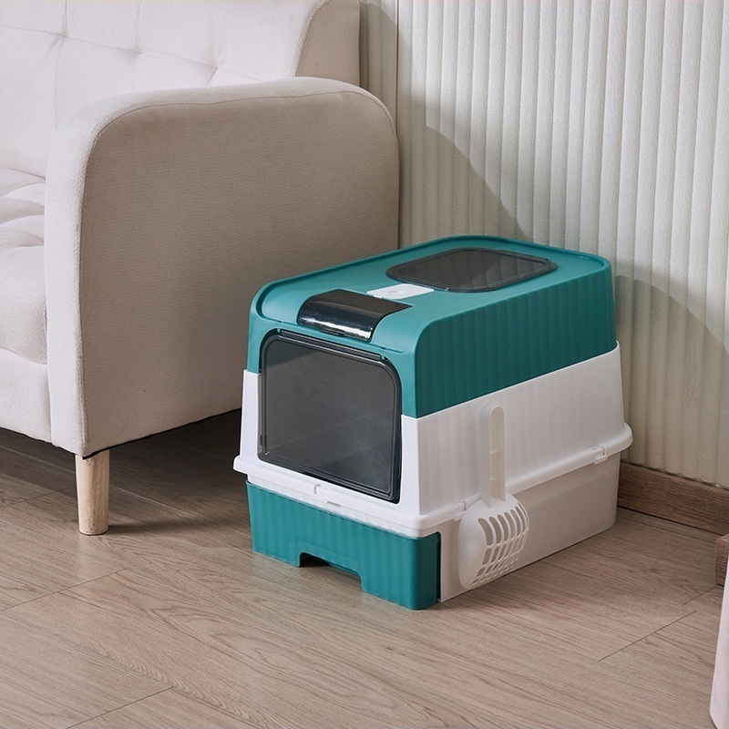 Modèle régulier (pelle à litière pour chat gratuite + sac déodorant) &amp; bleu