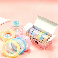 Kit de Manualidades con Bolas de Burbuja Transparentes, 6 Colores, Cinta Adhesiva Transparente, Juguete Antiestrés Creativo