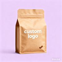 Sac d'emballage en plastique personnalisé de qualité alimentaire avec fermeture à glissière blanche à fond plat pour le café et le sucre PET/PE/CPP