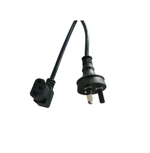 SAA Australia New Zealand male plug to right angle iec c13 female Angle plug power cord extension lead