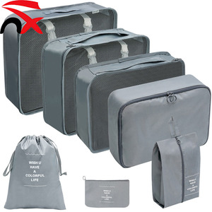 Lot de 7 sacs de rangement pour bagages, <span class=keywords><strong>en</strong></span> maille respirante, pour voyages, valises, sacs essentiels durables pour la famille - Vente chaude - Product Image 2