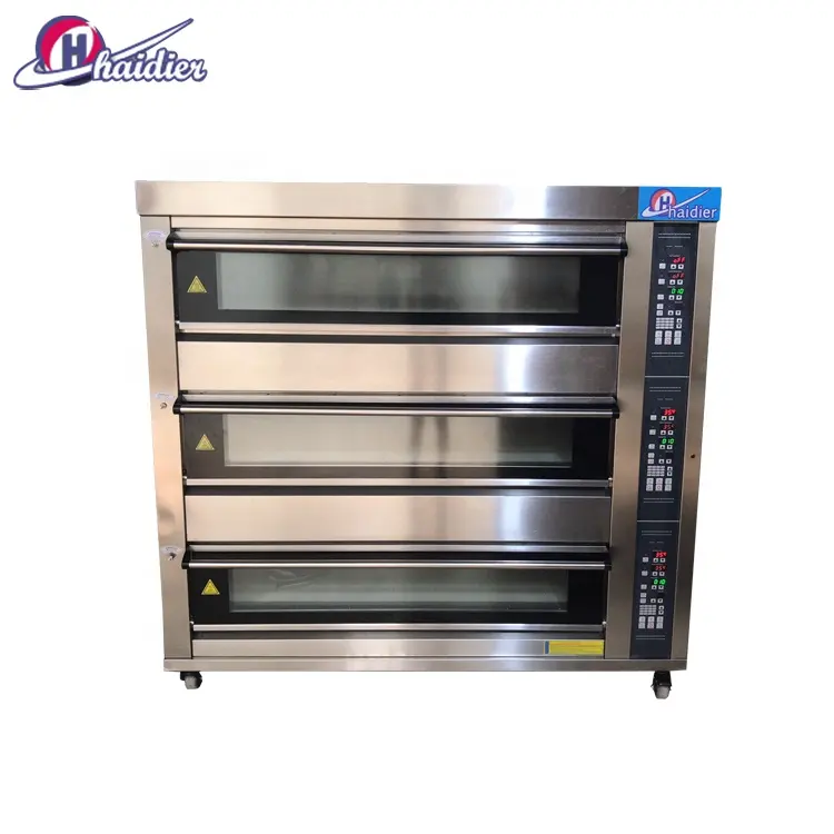 Commerciale 3 Deck 6 vassoi gpl NG gas piano forno per panetteria pane o torta con display digitale della temperatura