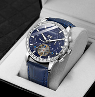 Montre mécanique pour homme Forsining 6920, Top 10 des marques OEM, bracelet en cuir véritable, squelette ajouré, automatique, pour affaires