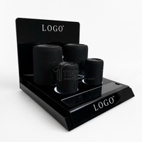 Support d'affichage de haut-parleur de comptoir en acrylique personnalisé avec éclairage LED, présentoir lumineux pour haut-parleur audio de comptoir avec panneau logo