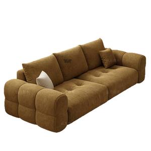 Sofá Moderno de 3 Plazas Tapizado con Diseño Tufted, Estructura de Madera de Pino, Relleno de Esponja, Mueble para Sala de Estar, Apartamento u Hotel - Product Image 5