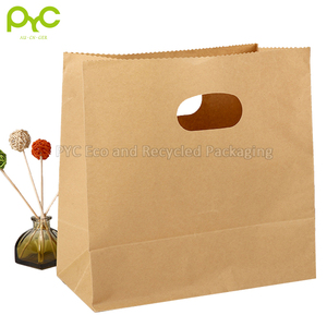 PYC logotipo personalizado bolsillo de bolsa de papel Kraft bolsa de llevar rápido bolsa de embalaje de alimentos - Product Image 6