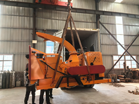 Nouvelle machine de broyage de bois de jardin télécommandée, déchiqueteuse de bois agricole, équipement de production, moteur, roulement, fabrication de sciure de bois, déchiqueteuse de bois