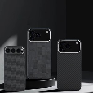 Étui en fibre d'aramide et carbone léger, antichoc, fin, avec chargement magnétique, style professionnel simple pour iPhone 17 16 15 14 Pro Max - Product Image 1