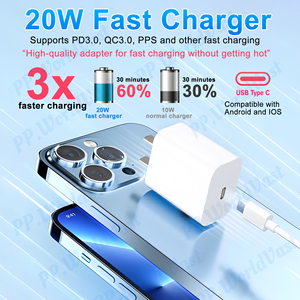 <span class=keywords><strong>Chargeur</strong></span> rapide Type-C 20W à vente chaude pour <span class=keywords><strong>iPhone</strong></span> 15 <span class=keywords><strong>Pro</strong></span> <span class=keywords><strong>Max</strong></span>, adaptateurs de <span class=keywords><strong>chargeur</strong></span> avec prise US - Product Image 4
