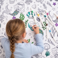 Kit de coloriage DIY pour couverture lavable, avec marqueur permanent, couverture Sherpa à dessiner pour enfants et adultes