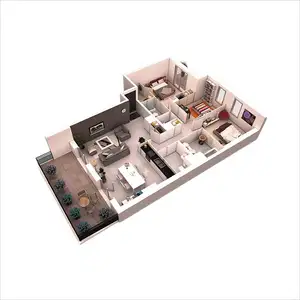室内设计服务3D造型室内浴室设计家居装饰奢华室内设计