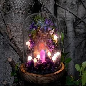 Dropshipping Resin Lamp Art Ornament Mushroom Lamp Preserved Flower <b>Nightlight</b> Customizable Table Decor Halloween Christmas Gift - Product Image 3