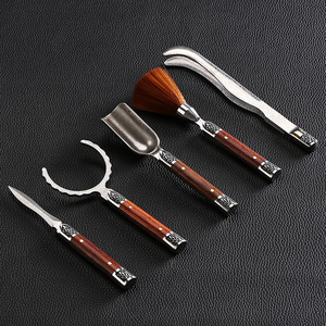 Oogishido <b>Tea</b> <b>Set</b> Six Gentlemen Stainless Steel <b>Tea</b> Tools With Wooden Handle For <b>Tea</b> Ceremony Accessories - Product Image 1