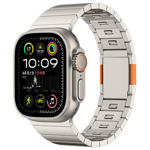 Bracelet en acier inoxydable à fermoir magnétique à dégagement rapide à <span class=keywords><strong>une</strong></span> perle pour <span class=keywords><strong>Apple</strong></span> <span class=keywords><strong>Watch</strong></span> Ultra 2 Band 49mm pour Iwatch Series 10 42mm 46mm - Product Image 5