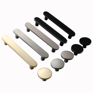 Modern Zinc Alloy Drawer Handles Bar Shape <b>Black</b> Silver Gold Wardrobe <b>Door</b> <b>Knobs</b> Durable Installation - Product Image 5