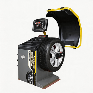 Équilibreuse de roues de voiture 28 pouces avec diagnostic automatique des pannes par radar, règle à grille laser, 5 fenêtres, mode aluminium, pour l'équilibrage des pneus et l'alignement des roues - Product Image 3