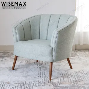 यूरोपीय शैली लक्जरी कोच लहजे कुर्सी आधुनिक नरम मखमल एकल सीट कपड़े सोफे कमरे में रहने वाले कुर्सी