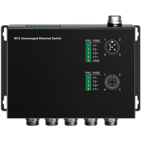 Switch POE Industrial M12 de 5/8 Puertos Gigabit para Comunicación en Ferrocarriles, Metro, Vehículos y Barcos, Compatible con Personalización, en Stock