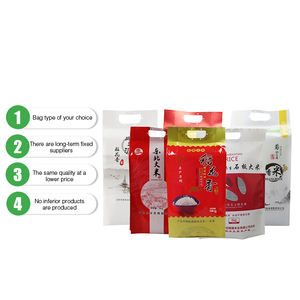 Bolsa Exterior para Arroz de Alta Resistencia de 2.5 kg, Sellado de Cuatro Lados con Asa Firme, Plástico de Grado Alimenticio a Prueba de Humedad para Cereales <span class=keywords><strong>y</strong></span> Granos - Product Image 1