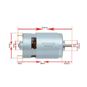 High speed 24v 12v dc 775 motor manufacturers 20000rpm dust collector