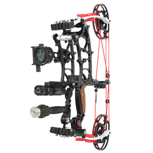 Arco Compound Little Monster 17" (distanza tra assi) lavorato a CNC 30-75 libbre per tiro con frecce e sfere d'acciaio - Product Image 1