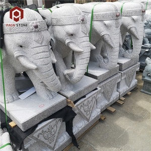 Sculpture d'éléphant blanc <span class=keywords><strong>en</strong></span> granit, <span class=keywords><strong>petite</strong></span> taille, sur mesure, faite à la main, moderne, <span class=keywords><strong>en</strong></span> granit naturel, <span class=keywords><strong>statue</strong></span> d'extérieur, garantie 1 an - Product Image 3