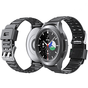 Huanlong สายนาฬิกาข้อมือซิลิโคนสำหรับ Samsung Galaxy Watch 4 44mm 40mm 4สายรัดข้อมืออัจฉริยะ46mm 42mm - Product Image 3