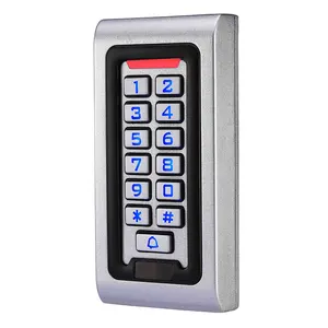 מתכת rfid בקרת גישה לוח מקשים rfid קורא לסחוב כרטיס דלת בקרת הגישה מערכות 125khz סיליקון כפתור