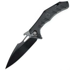 Cuchillo Plegable HOKC OEM para Camping, Hoja y Mango de Acero Inoxidable, Punta de Gota, Cambio Rápido, Uso Industrial y de Supervivencia al Aire Libre - Product Image 1