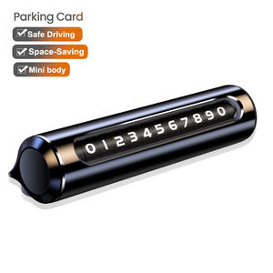 Carte de stationnement temporaire pour voiture Accessoires de voiture Interrupteur rotatif caché Plaque d'immatriculation pour téléphone Autocollant pour automobile Panneau d'arrêt universel - Product Image 1