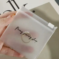 Pochette zippée en PVC pour bijoux, épaisse et anti-poussière, pour rangement de boucles d'oreilles et accessoires, emballage en gros