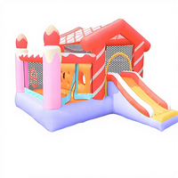 Château gonflable familial WOLONG, petit, durable, en PVC, facile à installer, capacité 5 enfants, aire de jeux pour enfants, jardin.