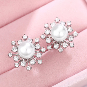 Orecchini a perno con fiocchi di neve dolci per donna, accessori freschi per l'uso quotidiano - Product Image 2