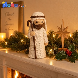 Bambola Musulmana Fatta a Mano all'Uncinetto con Hijab, Amigurumi, Regalo per Bambini, Corano, Islamico, Eid <span class=keywords><strong>Mubarak</strong></span>, Regalo per le Festività - Product Image 2