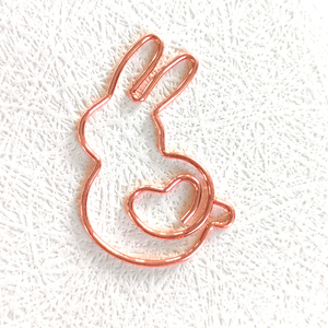 <strong>Cute</strong> Kawaii Customized OEM Shaped Rose Gold Paper Clips Holder Memo Paperclip <strong>Bookmark</strong> - Product Image 3