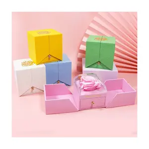 2023 New Design New Color Eternal Life Soap Flower Jewelry Rose Box Valentine's Day Gift Box