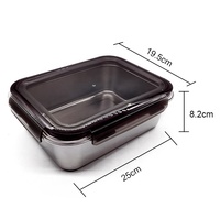 Boîte à Lunch réutilisable 3 pièces, boîte à repas en acier inoxydable, boîte de conservation Portable