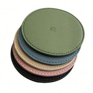 Hot Selling Luxury Design Europe Style Leather <b>Coasters</b> Hotel and Restaurant Decorative Pads - Product Image 4