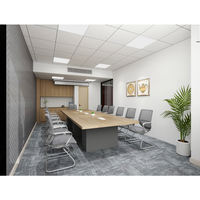 Table de réunion de haute qualité en bois pour 20 personnes, ensemble de tables et de chaises de conférence de bureau, mobilier de bureau moderne et luxueux