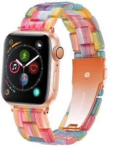 สายนาฬิกาเรซินหลาก<span class=keywords><strong>สี</strong></span>สุดหรูสายรัดข้อมือนาฬิกาอัจฉริยะอุปกรณ์เสริมสำหรับ Apple Watch Series 9 8 7 6 5 4 3 ULTRA 2 BAND 49mm - Product Image 2