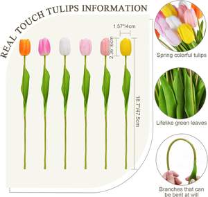 Rosa Artificial de Lujo para Bodas en Casa - Tulipán Realista Hecho a Mano para el Día de San Valentín, Acción de Gracias y Graduación - Product Image 2