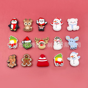 Perles de Noël en silicone à motifs de dessins animés, formes variées, pour la fabrication de bracelets, chaînes de dentition pour bébés de 3 mois et plus - Product Image 5