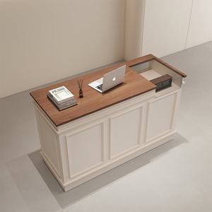 Bureau de <span class=keywords><strong>caisse</strong></span> enregistreuse en laque minimaliste de style français en bois durable pour magasin de vêtements pour hommes et femmes café réception de fleurs - Product Image 5