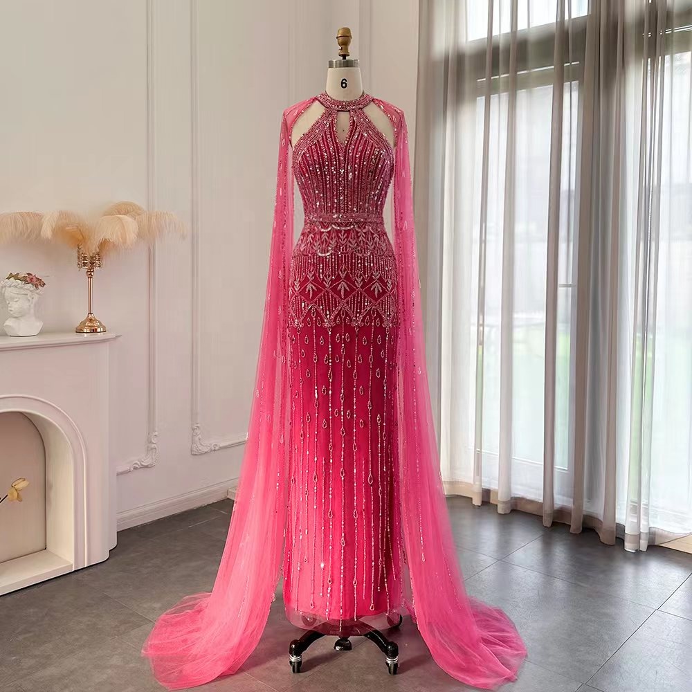 knee length dresses for ladies Zapaka Women Light Pink Long Prom Dress with Beading Mermaid Sheer Backless One Shoulder Satin Evening Dress with Slit, Light Pink / UK8