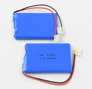 Chất lượng cao vỏ nhôm pin <span class=keywords><strong>Lithium</strong></span> ion 533450ar 523450ap 1000mAh 3.7V Pin <span class=keywords><strong>Lithium</strong></span> ion cho GPS không dây - Product Image 1